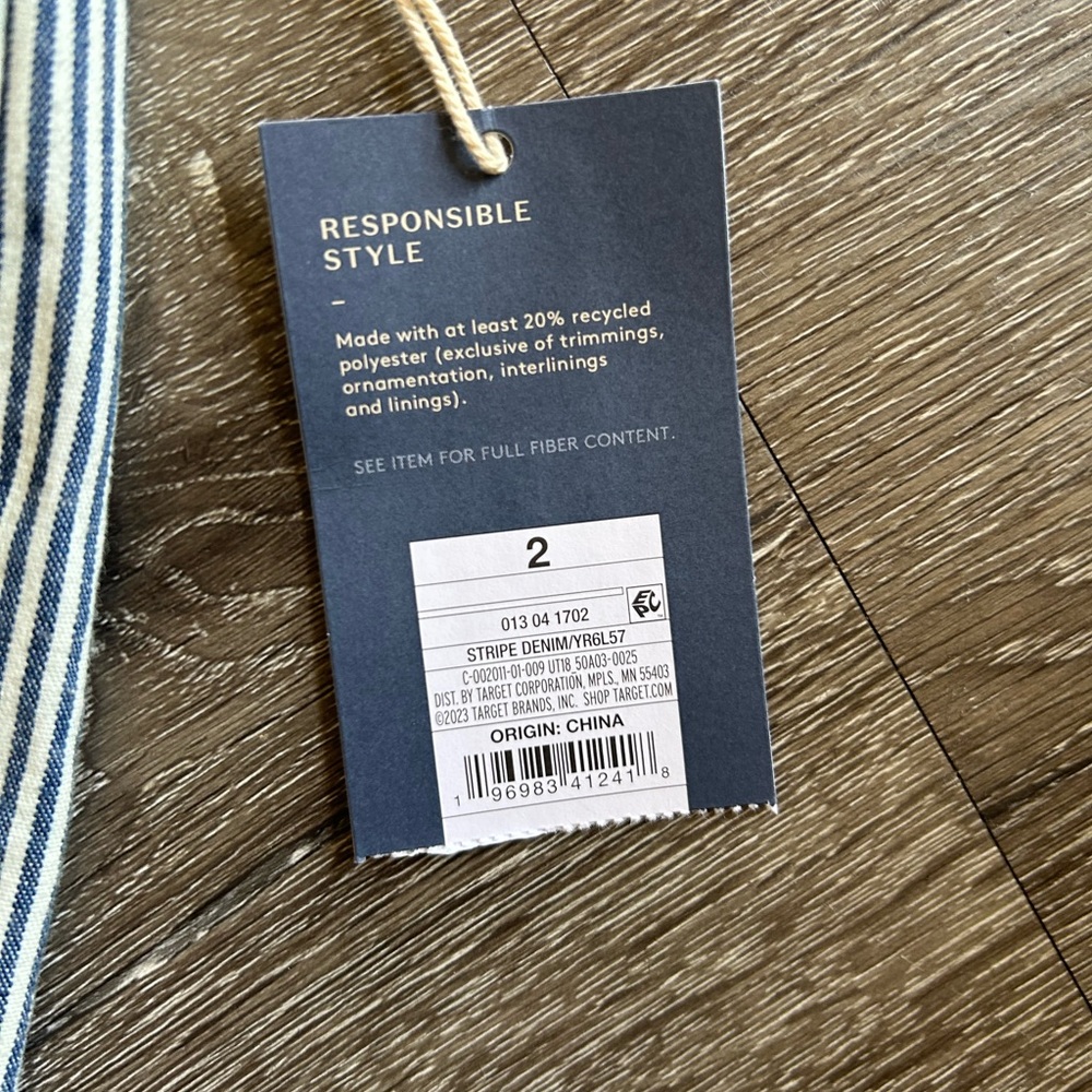 Nwt Size 2 Universal Thread Striped Denim Jeans - Picture 2 of 6